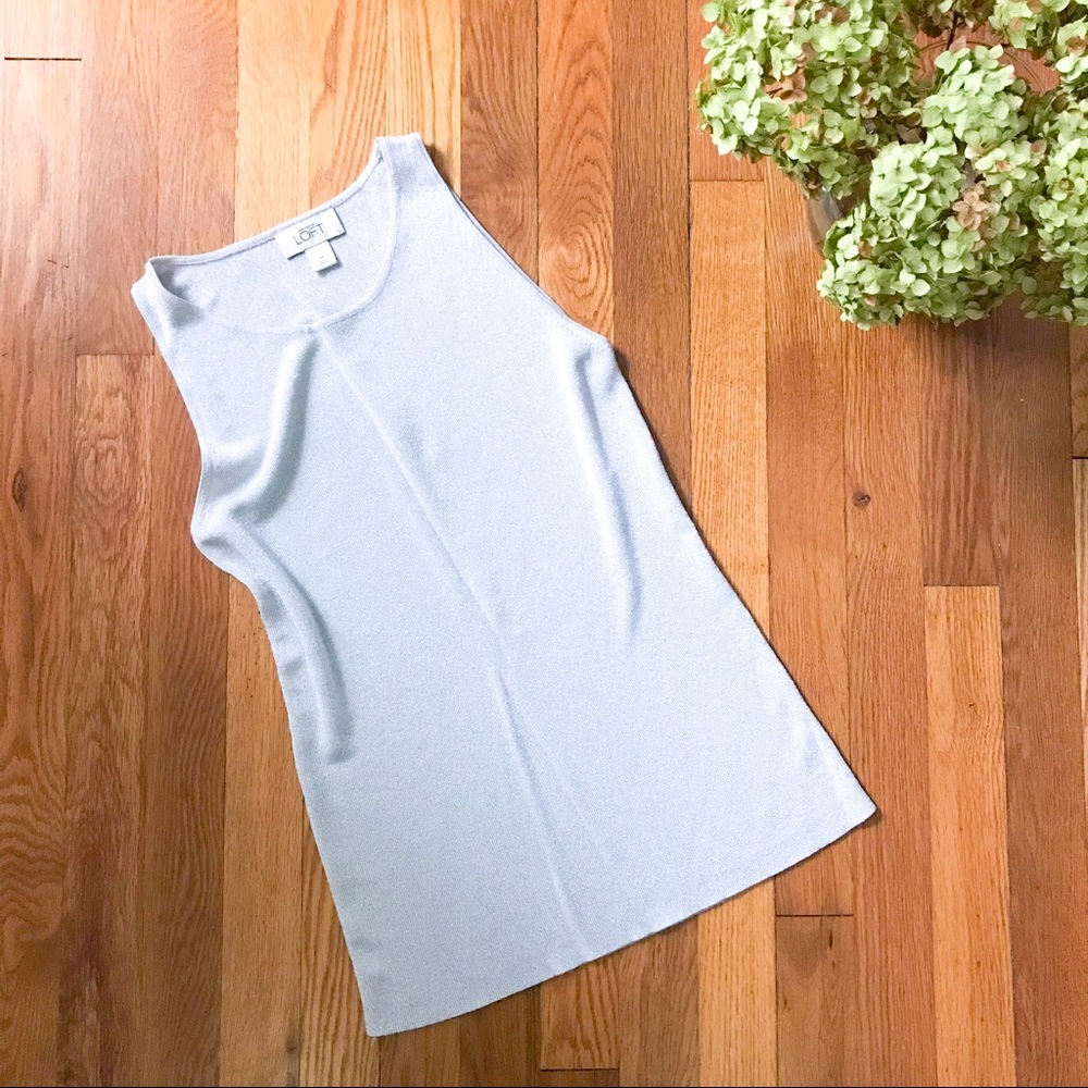 Loft Light Grey/ Silver Shimmer Tank Top
